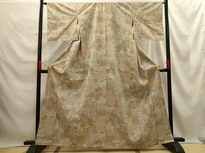 平和屋着物■上質な紬　樹林文　正絹　逸品　AABE6473sx