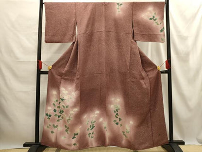 平和屋着物■訪問着 作家物 枝花文 暈し染め 正絹 逸品 AABE6483sx