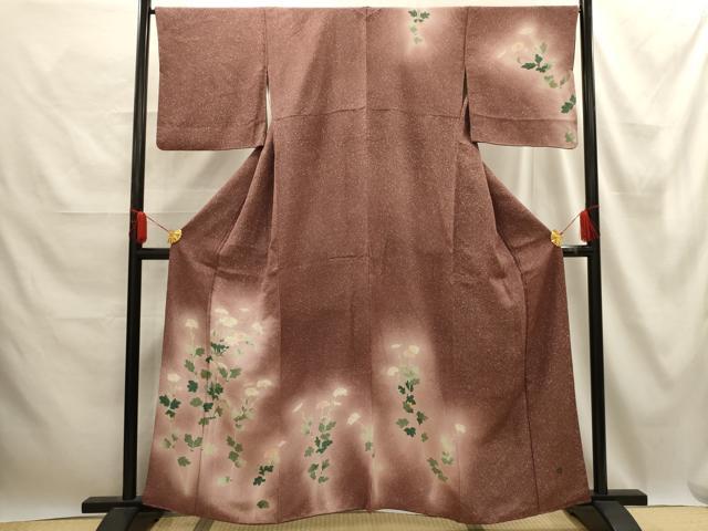 平和屋着物■訪問着 作家物 枝花文 暈し染め 正絹 逸品 AABE6483sx