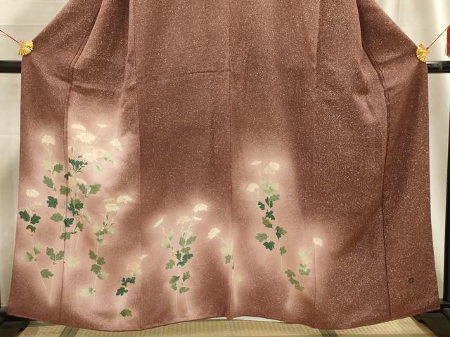 平和屋着物■訪問着 作家物 枝花文 暈し染め 正絹 逸品 AABE6483sx