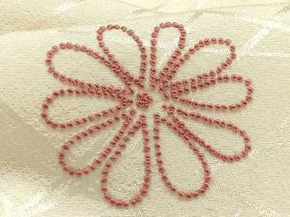 平和屋着物■上質な小紋 中国三大刺繍 相良刺繍 吹き寄せ花文 正絹 逸品 AABE6486sx
