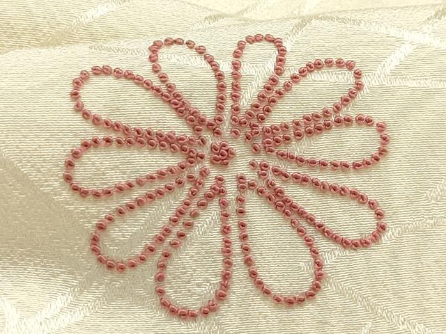 平和屋着物■上質な小紋 中国三大刺繍 相良刺繍 吹き寄せ花文 正絹 逸品 AABE6486sx