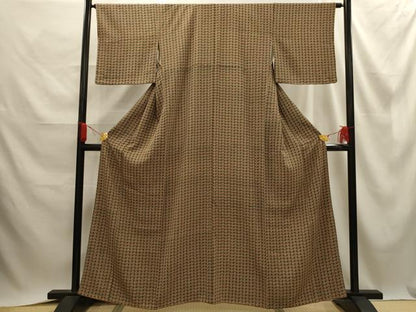 平和屋着物■上質な小紋 草花文 正絹 逸品 AABE6490sx