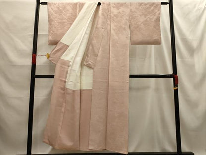 平和屋着物■上質な色無地 樹林地紋 虹色 正絹 逸品 AABE6492sx