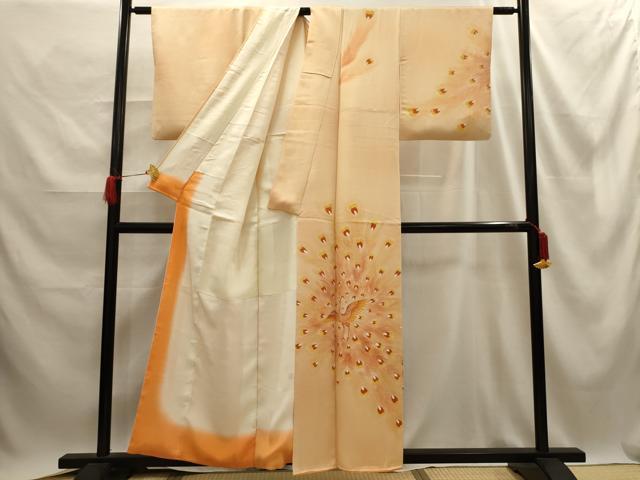 平和屋着物■訪問着 孔雀文 暈し染め 正絹 逸品 AABE6493sx