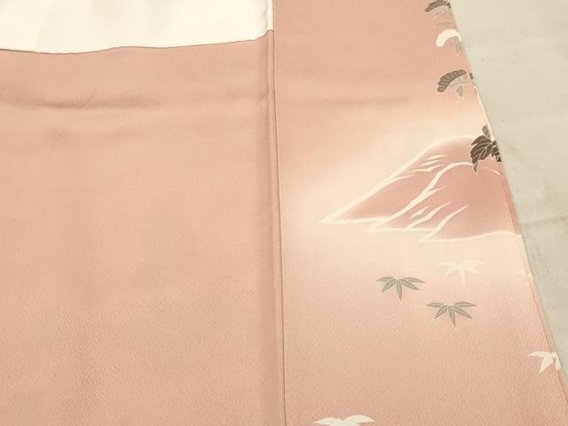 平和屋着物■色留訪問着　松竹梅流水鴛鴦花文　暈し染め　金彩　正絹　逸品　AABE6494sx