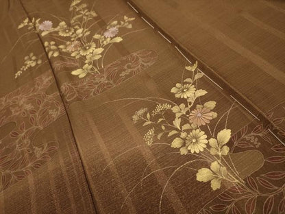 平和屋着物■訪問着 刺繍 霞花文 金彩 正絹 逸品 AABE6497sx