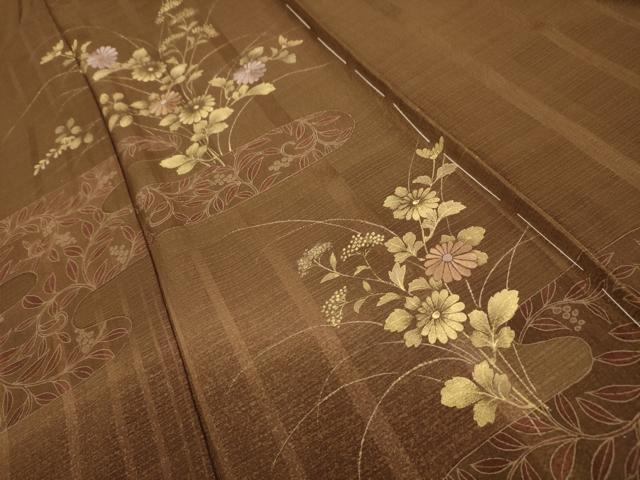 平和屋着物■訪問着 刺繍 霞花文 金彩 正絹 逸品 AABE6497sx