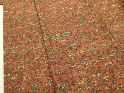 平和屋着物■上質な小紋 横段花鳥文 正絹 逸品 AABE6510sx