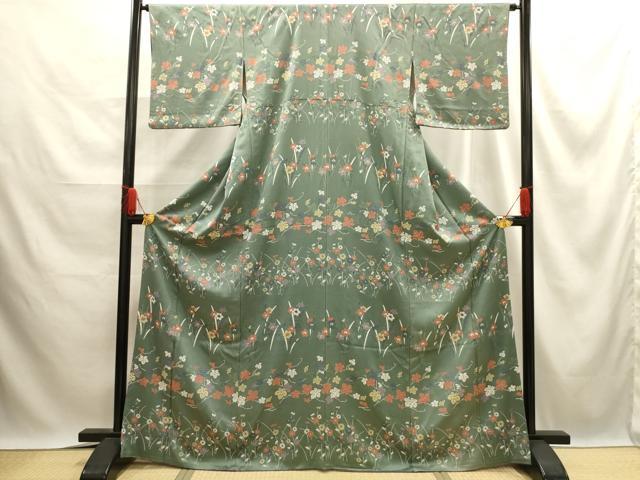 平和屋着物■訪問着 草花文 金彩 正絹 逸品 AABE6534sx