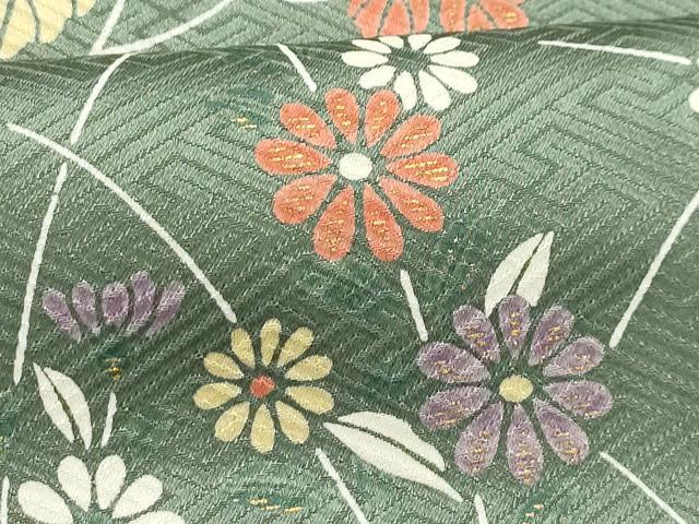 平和屋着物■訪問着 草花文 金彩 正絹 逸品 AABE6534sx
