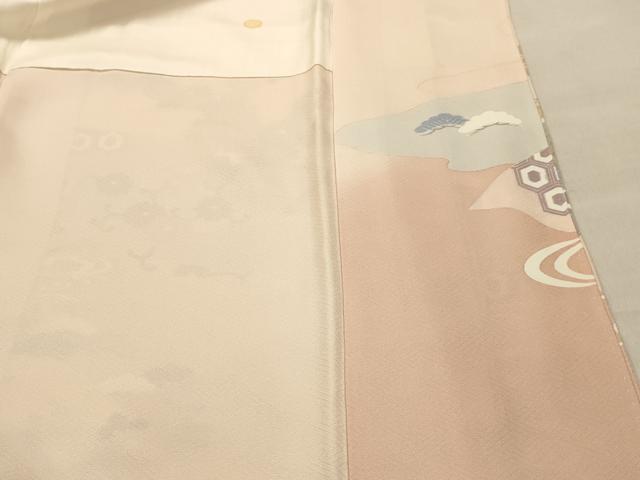 平和屋着物■訪問着 松竹梅流水花文 金彩 正絹 逸品 AABE6539sx