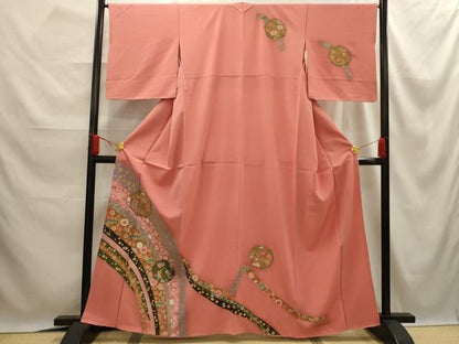 平和屋着物■訪問着 鬘帯花宝尽くし文 金彩 正絹 逸品 AABE6547sx