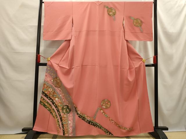 平和屋着物■訪問着 鬘帯花宝尽くし文 金彩 正絹 逸品 AABE6547sx