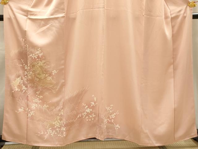 平和屋着物■訪問着 刺繍 花絵巻物文 金糸 正絹 逸品 AABE6556sx