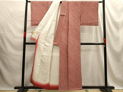 平和屋着物■大変加工の良い総絞り小紋 総絞り 正絹 逸品 AABE6560sx