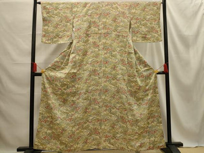 平和屋着物■上質な小紋 風景文 正絹 逸品 AABE6563sx