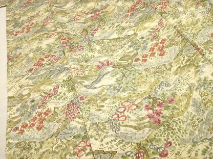 平和屋着物■上質な小紋 風景文 正絹 逸品 AABE6563sx