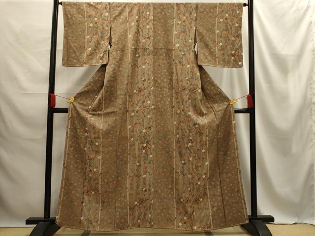 平和屋着物■上質な小紋 花間道 金彩 正絹 逸品 未使用 AABE6565sx