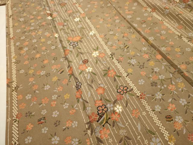 平和屋着物■上質な小紋 花間道 金彩 正絹 逸品 未使用 AABE6565sx