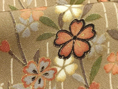 平和屋着物■上質な小紋 花間道 金彩 正絹 逸品 未使用 AABE6565sx