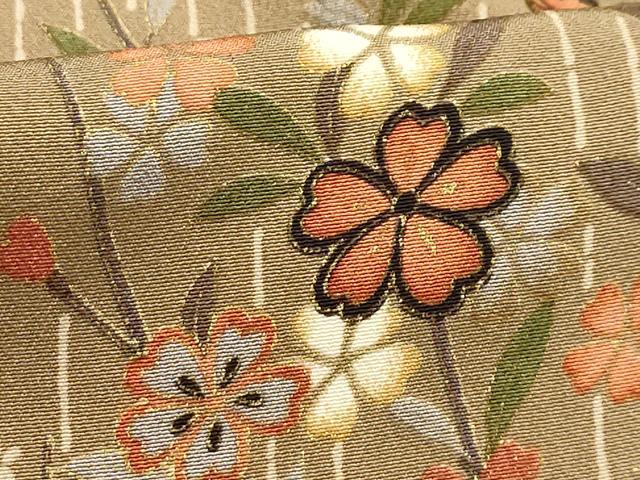 平和屋着物■上質な小紋 花間道 金彩 正絹 逸品 未使用 AABE6565sx