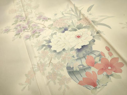 平和屋着物■訪問着 飾花文 暈し染め 正絹 逸品 AABE6573sx
