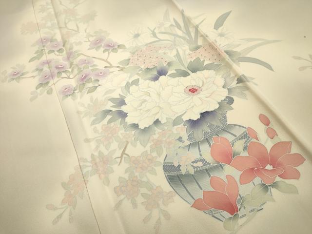 平和屋着物■訪問着 飾花文 暈し染め 正絹 逸品 AABE6573sx