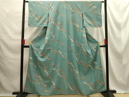 平和屋着物■上質な小紋 鬘帯花文 金彩 正絹 逸品 AABE6575sx