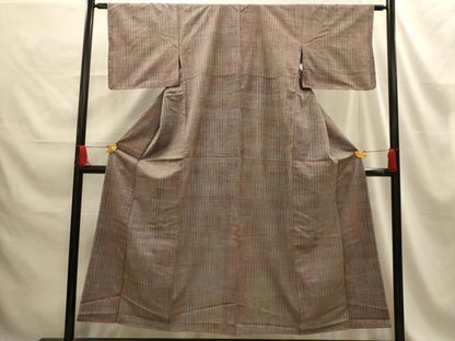 平和屋着物■上質な紬　間道　正絹　逸品　AABE6580sx