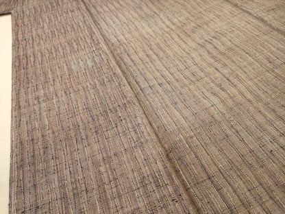 平和屋着物■上質な紬　間道　正絹　逸品　AABE6580sx