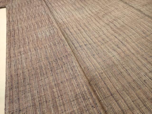 平和屋着物■上質な紬　間道　正絹　逸品　AABE6580sx