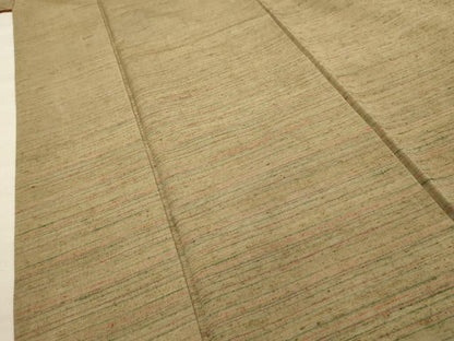 平和屋着物■上質な紬　横段文　正絹　逸品　AABE6582sx