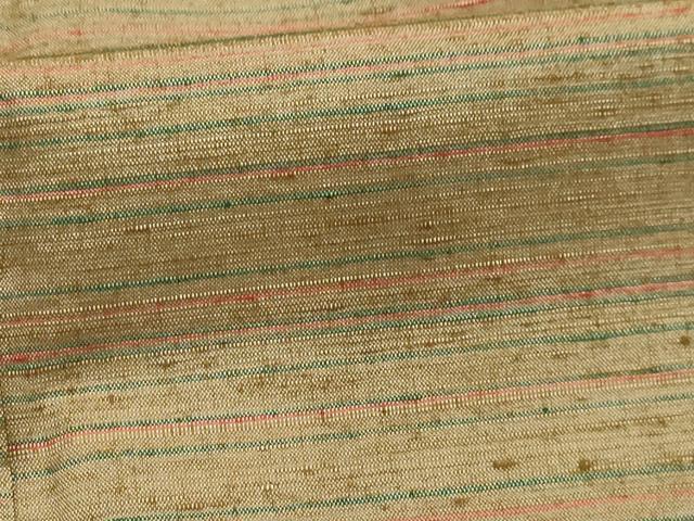 平和屋着物■上質な紬　横段文　正絹　逸品　AABE6582sx