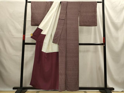 平和屋着物■江戸小紋 花間道 反端付き 正絹 逸品 AABE6583sx