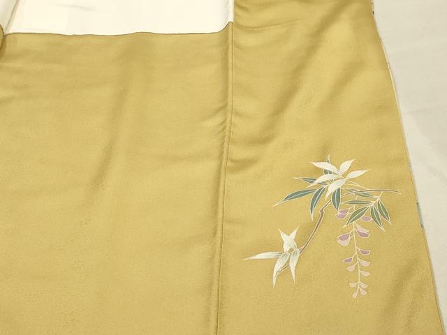 平和屋着物■訪問着 流水草花文 暈し染め 金彩 正絹 逸品 AABE6596sx