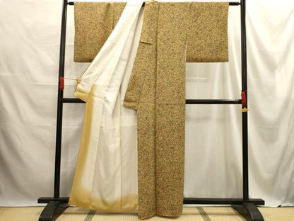 平和屋着物■上質な小紋 花蝶文 正絹 逸品 AABE6602sx