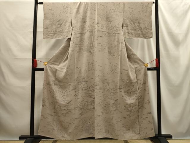 平和屋着物■訪問着 松竹梅 風景文 正絹 逸品 AABE6612sx