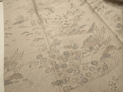 平和屋着物■訪問着 松竹梅 風景文 正絹 逸品 AABE6612sx
