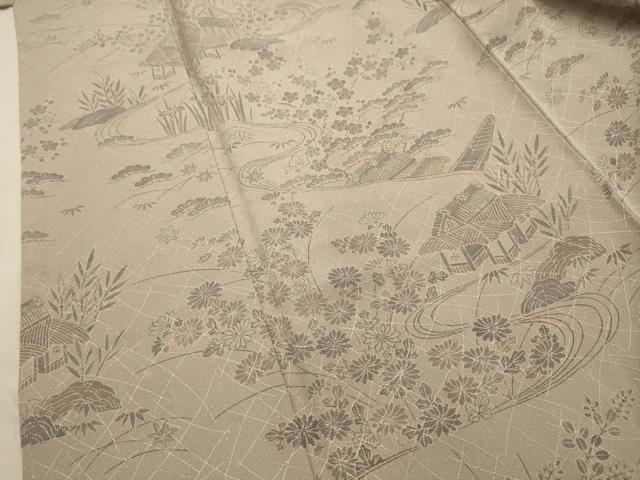平和屋着物■訪問着 松竹梅 風景文 正絹 逸品 AABE6612sx