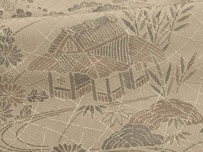 平和屋着物■訪問着 松竹梅 風景文 正絹 逸品 AABE6612sx