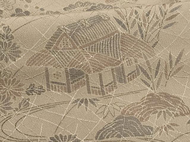 平和屋着物■訪問着 松竹梅 風景文 正絹 逸品 AABE6612sx