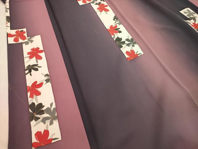 平和屋着物■上質な小紋　花短冊文　暈し染め　金彩　正絹　逸品　AABE6616sx