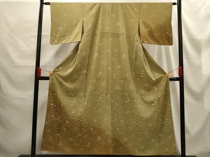 平和屋着物■訪問着　地紙重ね花文　暈し染め　正絹　逸品　AABE6620sx