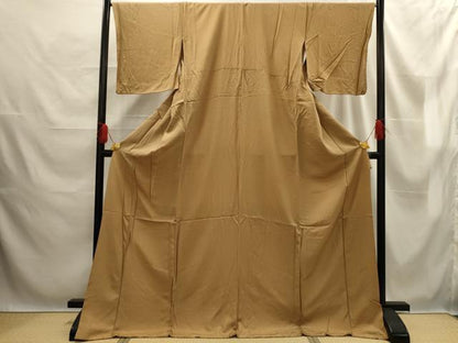 平和屋着物■上質な小紋　網目文　ロング丈　正絹　逸品　AABE6622sx