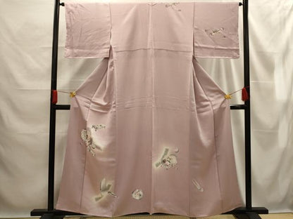 平和屋着物■訪問着　花文箱文　暈し染め　正絹　逸品　AABE6631sx