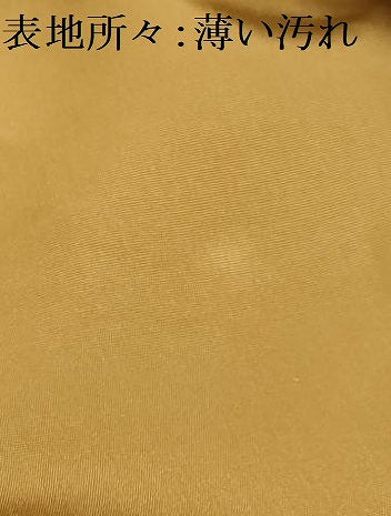平和屋着物■上質な色無地　黄唐茶色　正絹　逸品　AABE6632sx