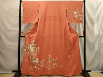 平和屋着物■訪問着　草花文　正絹　逸品　AABE6633sx
