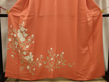 平和屋着物■訪問着　草花文　正絹　逸品　AABE6633sx