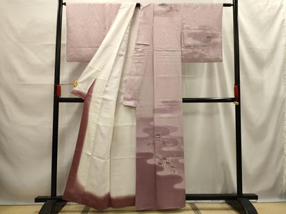 平和屋着物■訪問着　刺繍　風景文　暈し染め　正絹　逸品　AABE6647sx